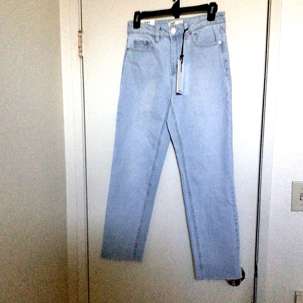 OAT New York Mid-Rise Straight Ankle Jeans